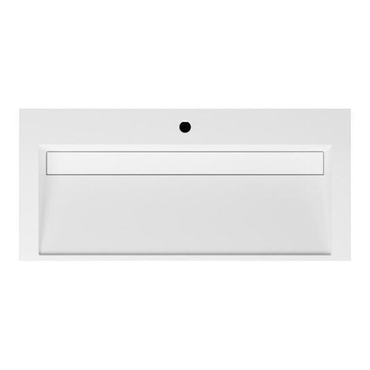 Badezimmermöbel-Set Base Taupe mit Deluxe-Waschbecken 100 cm mit Hahnloch