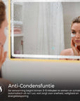 Rechthoekige badkamerspiegel 80x60 met verwarming