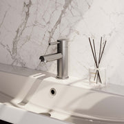 Surface-mounted washbasin tap - stainless steel