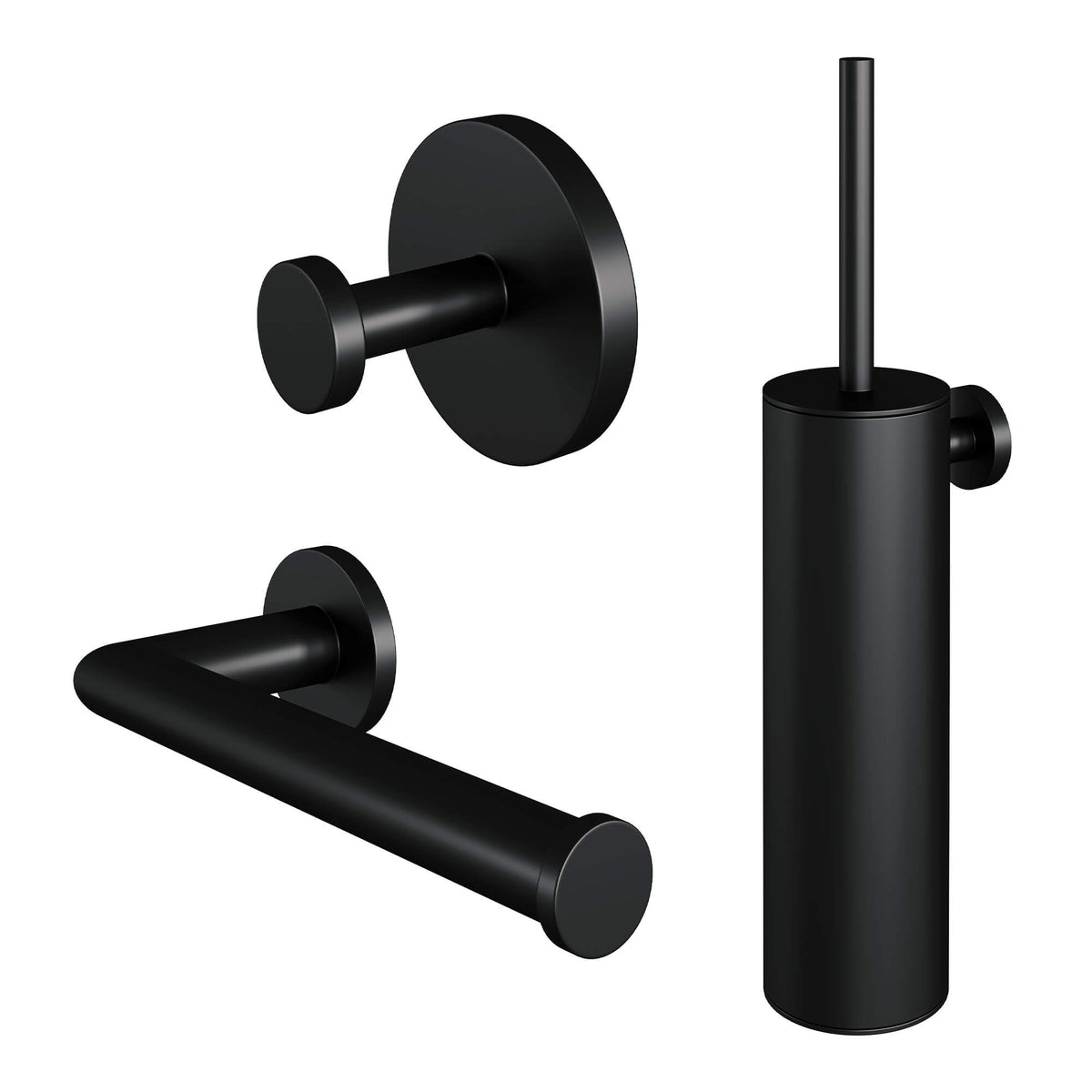 badkameraccessoires mat zwart rvs