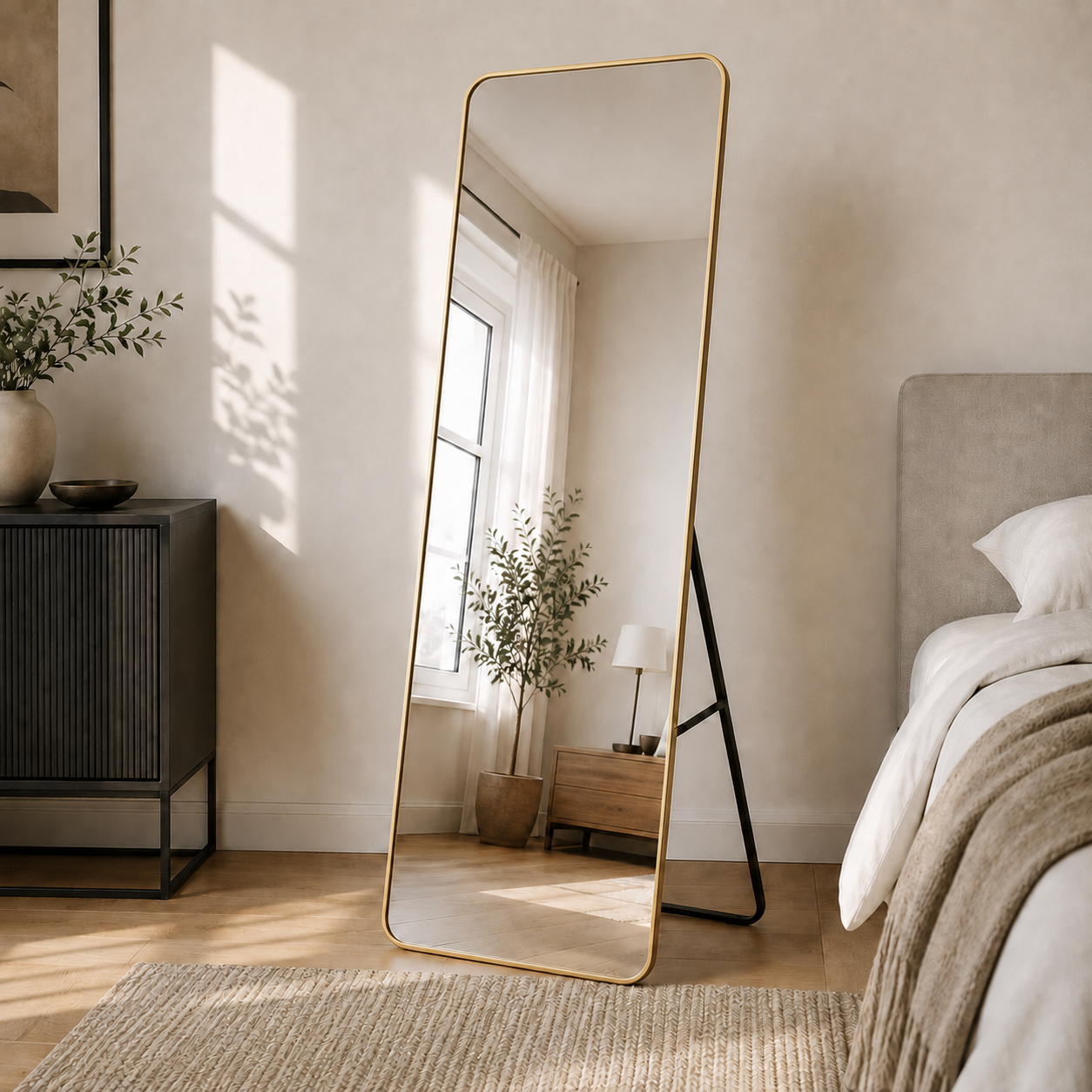 Stockholm Passpiegel Goud 160x50 CM - Rechthoekig