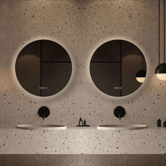 ronde badkamerspiegel 60 cm set