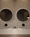 ronde badkamerspiegel 60 cm set