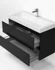 Bathroom furniture set Base Matt Black with Deluxe washbasin 100 cm with tap hole 