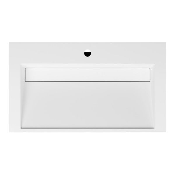 Badezimmermöbel-Set Base Taupe mit Deluxe-Waschbecken 80 cm mit Hahnloch 