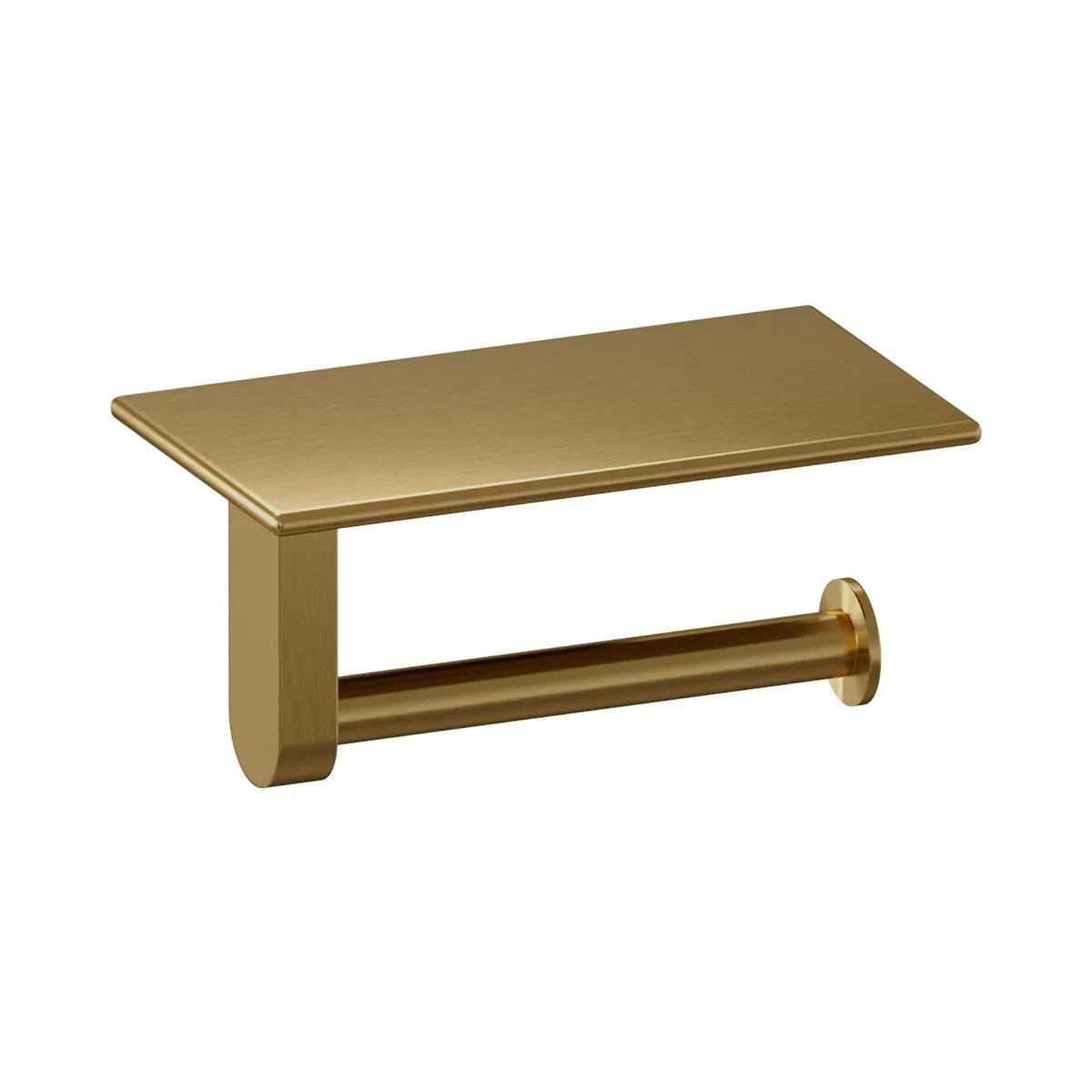 toiletrolhouder met planchet goud rvs