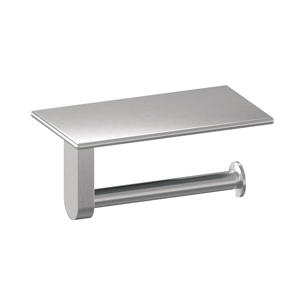 toiletrolhouder met planchet geborsteld rvs