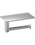 toiletrolhouder met planchet geborsteld rvs